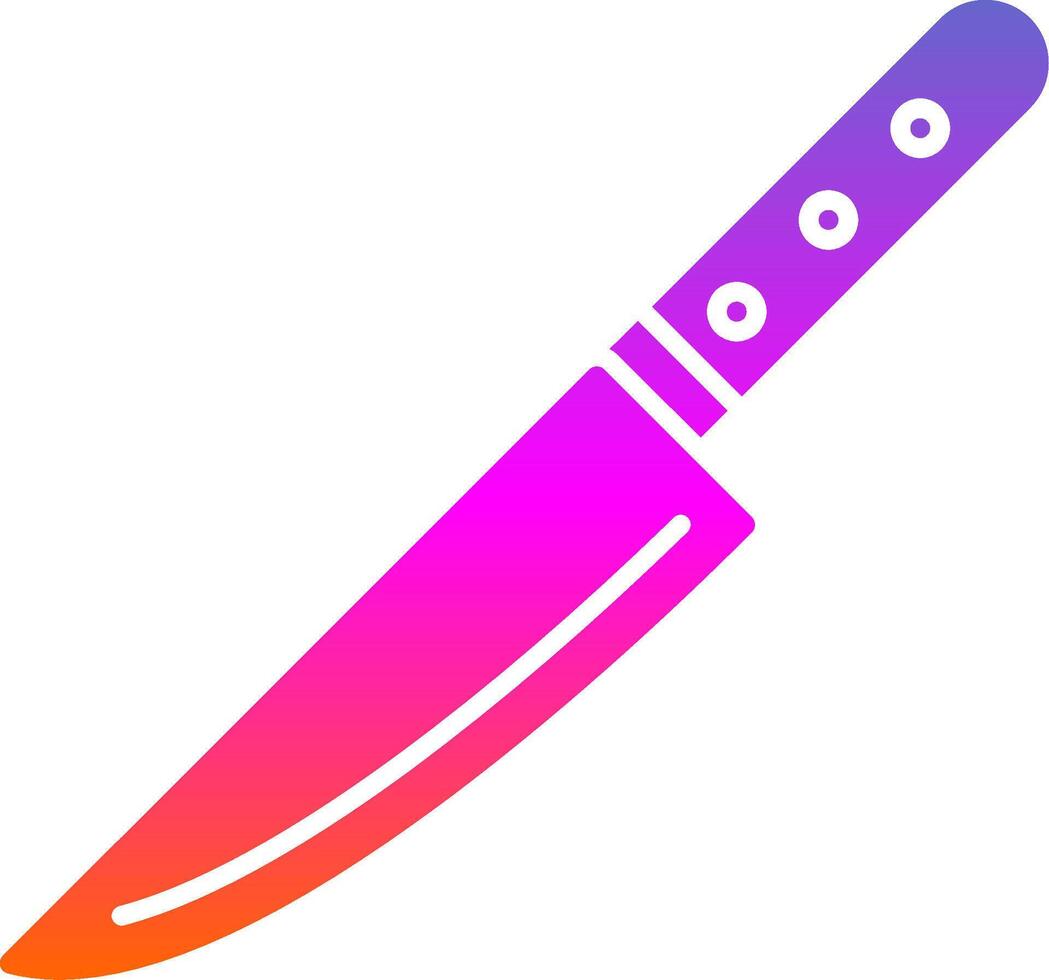 Knife Glyph Gradient Icon vector
