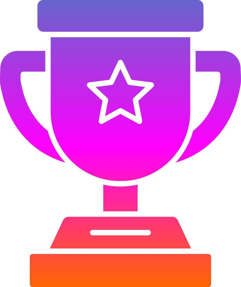 Trophy Glyph Gradient Icon vector