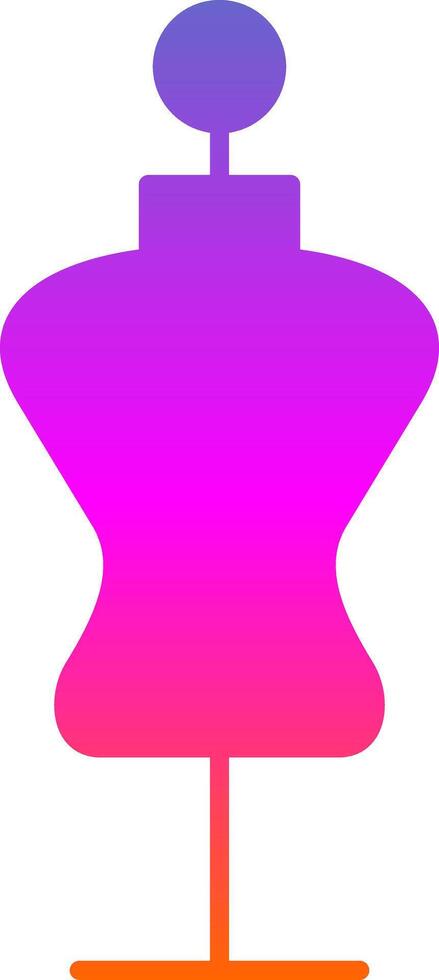 Mannequin Glyph Gradient Icon vector