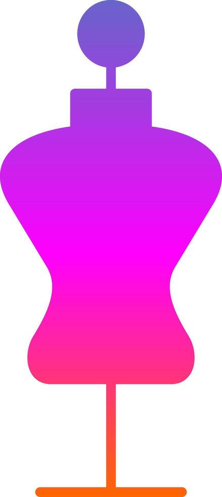 Mannequin Glyph Gradient Icon vector