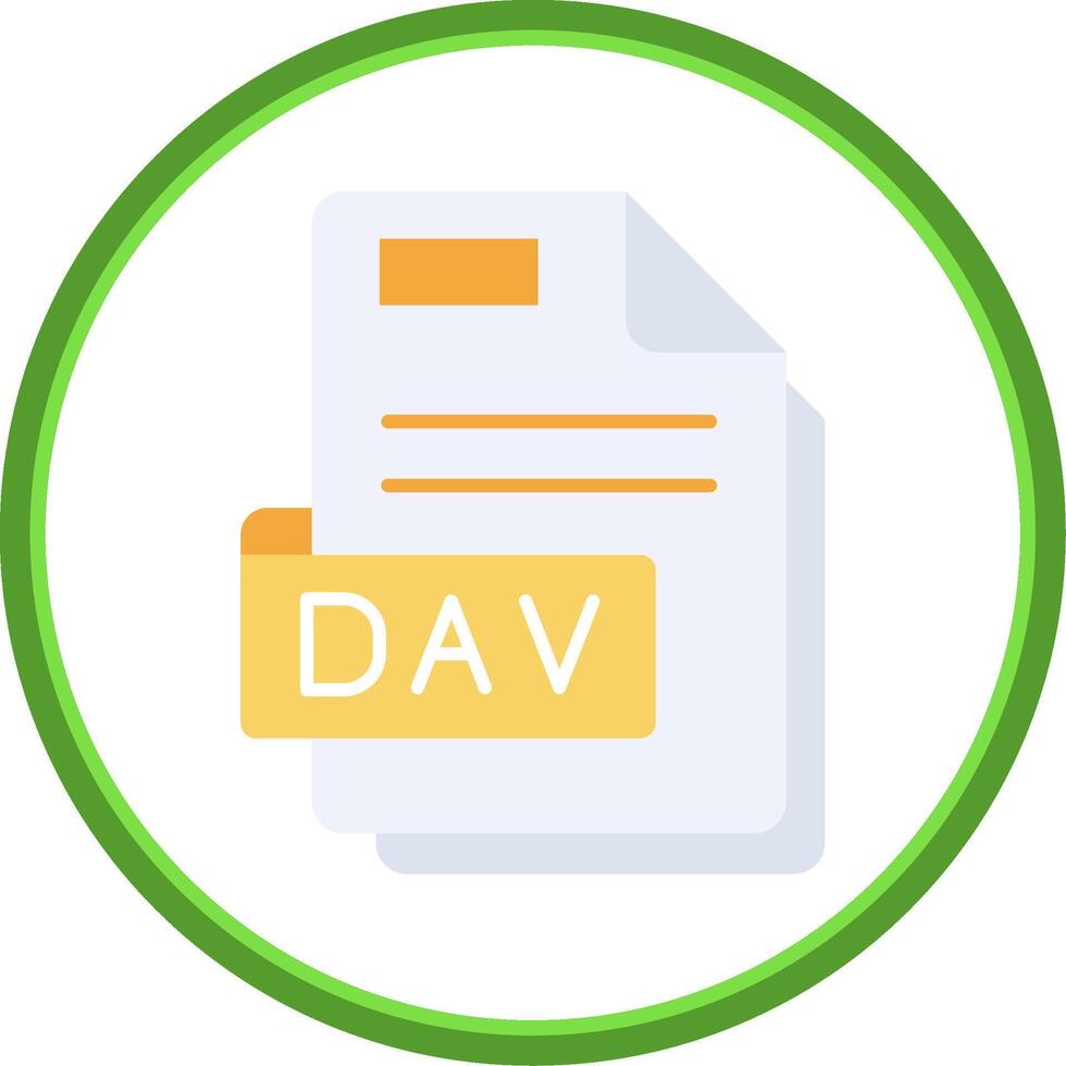 Dav Flat Circle Uni Icon vector