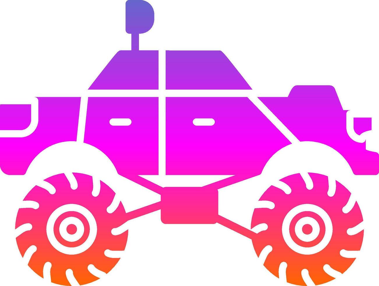 Monster Truck Glyph Gradient Icon vector