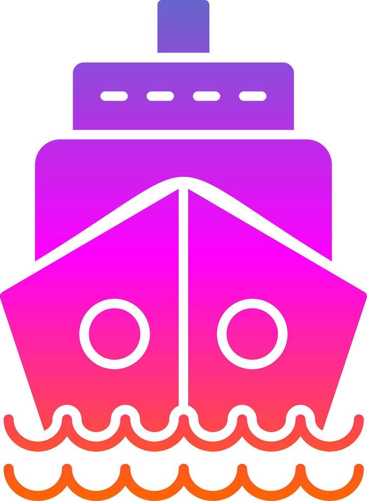 Ship Glyph Gradient Icon vector