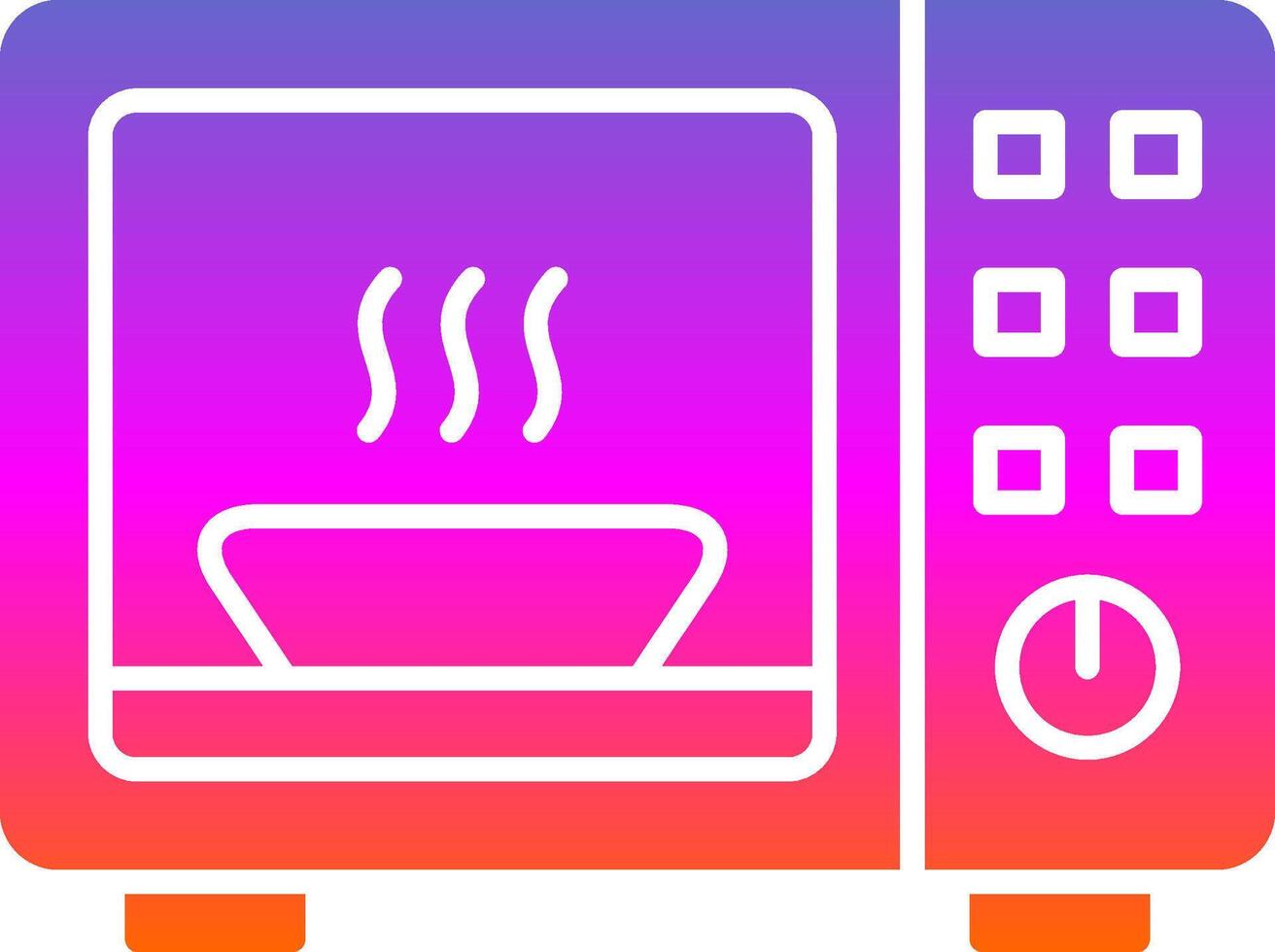 Microwave Glyph Gradient Icon vector