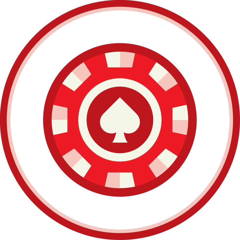 chip plano circulo uni icono vector