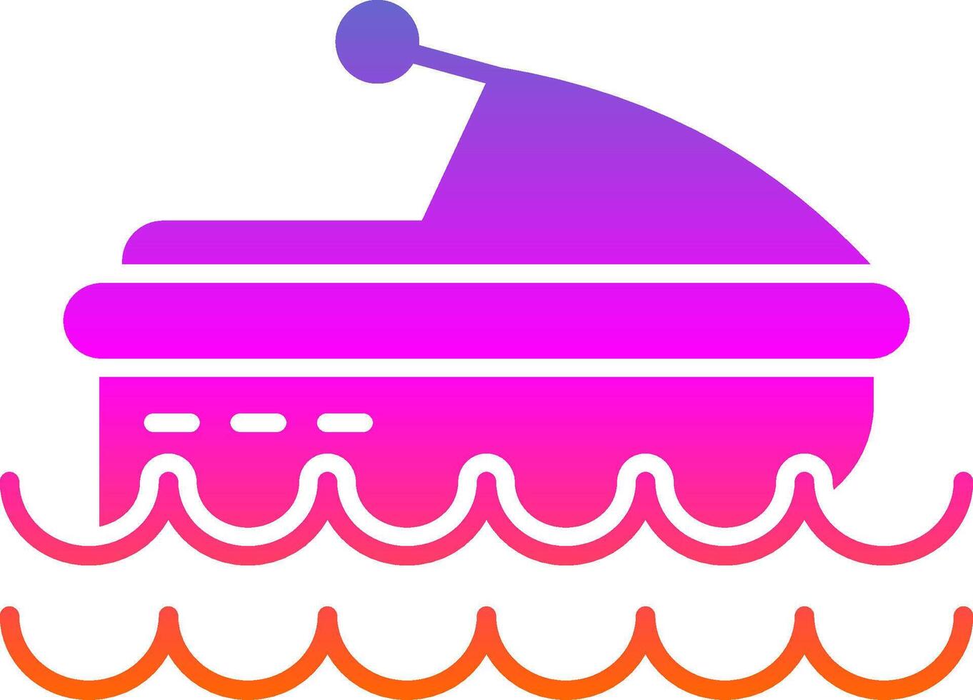 Jet Ski Glyph Gradient Icon vector