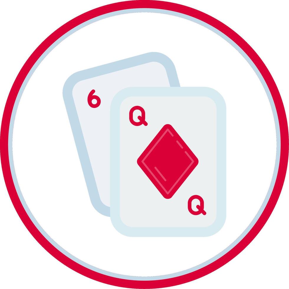 Poker Flat Circle Uni Icon vector