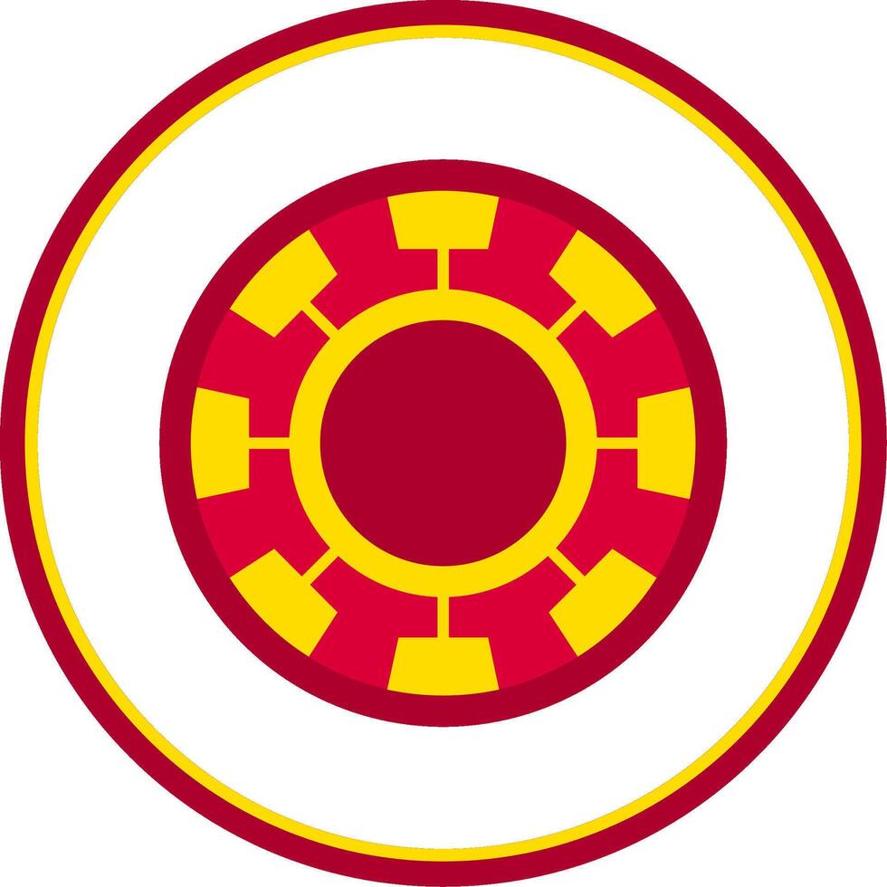 Chip Flat Circle Uni Icon vector