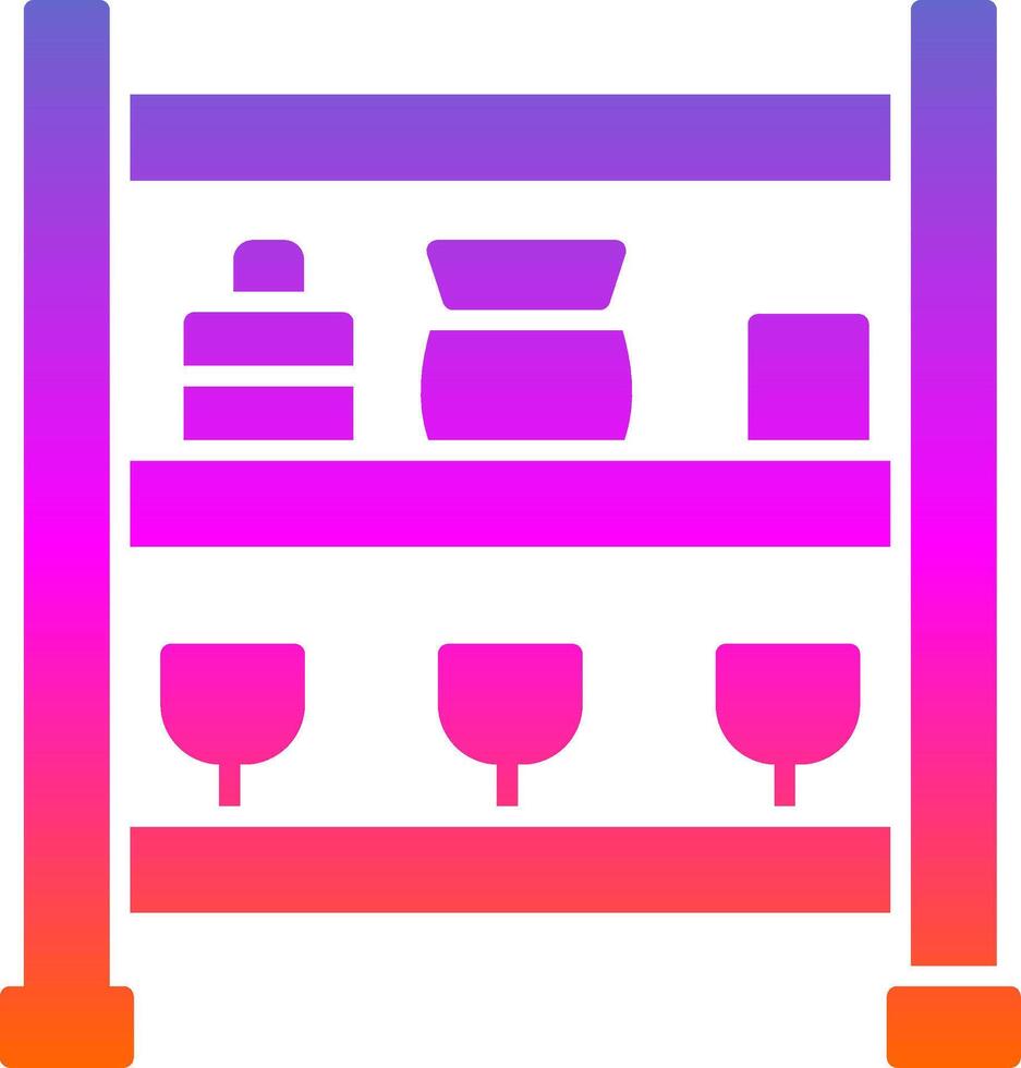 Shelves Glyph Gradient Icon vector