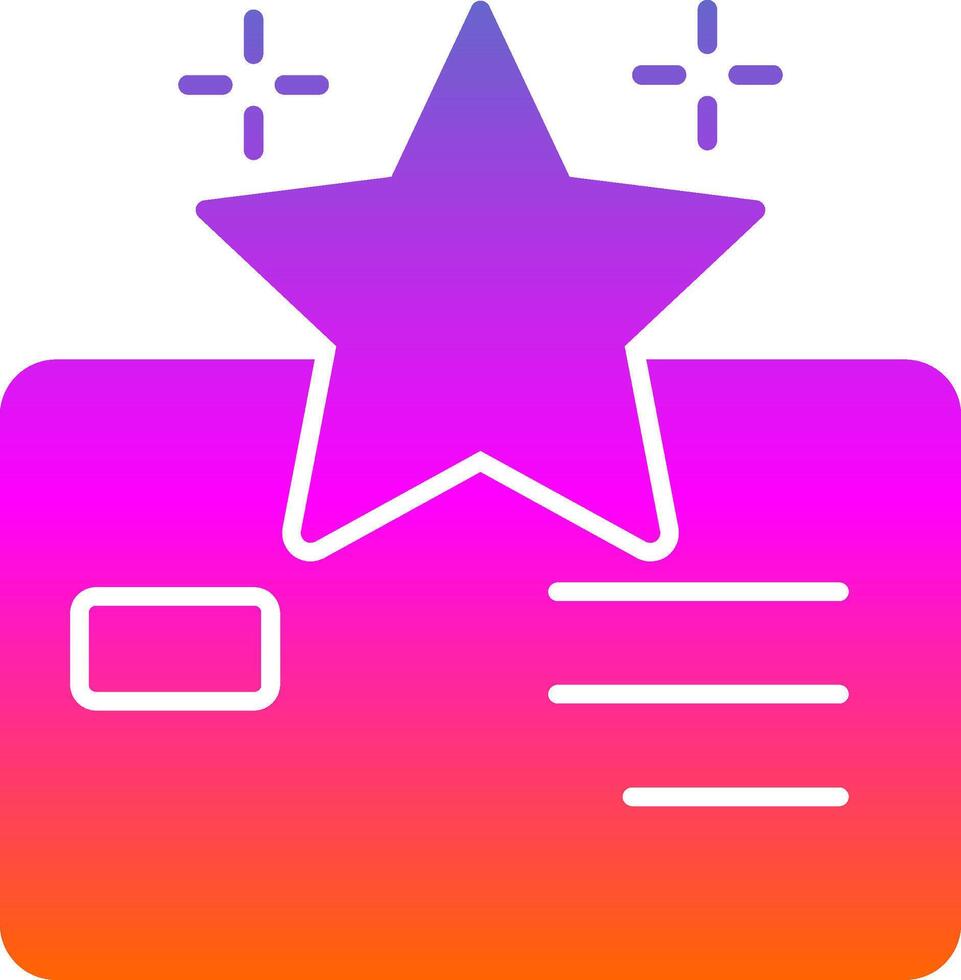 Loyalty Card Glyph Gradient Icon vector