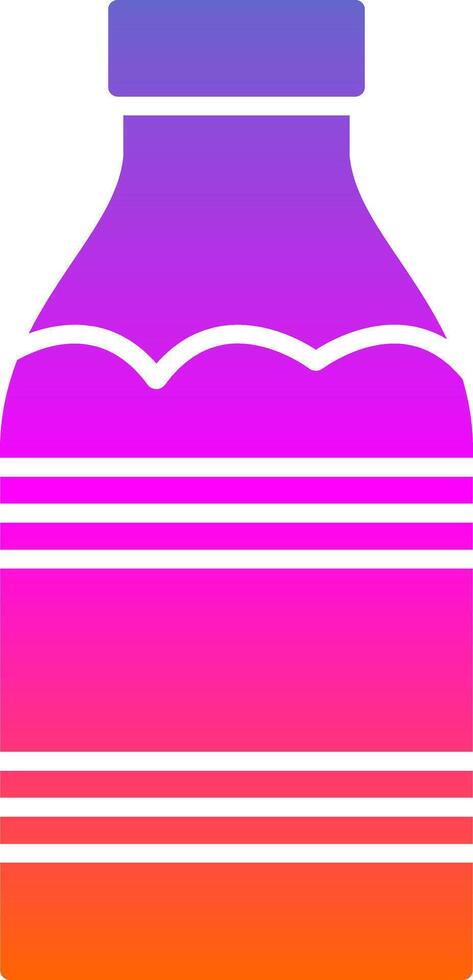 Milk Bottle Glyph Gradient Icon vector