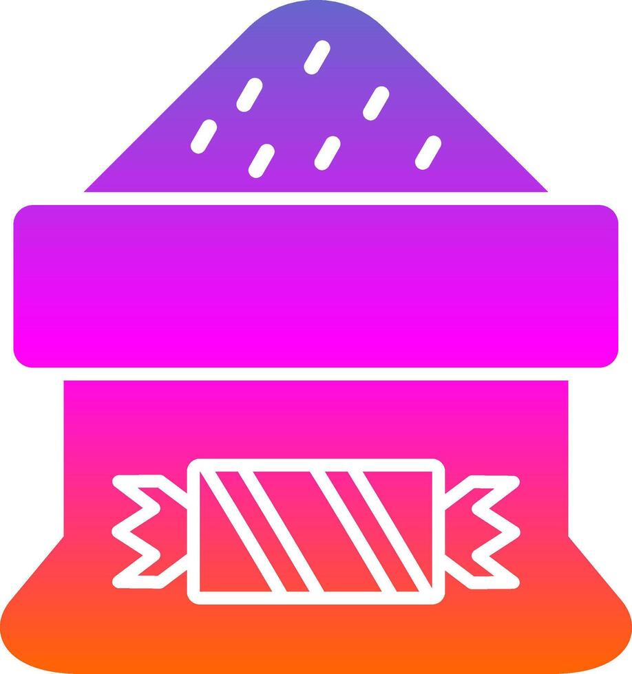 Sugar Glyph Gradient Icon vector
