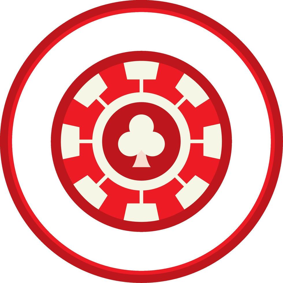 chip plano circulo uni icono vector