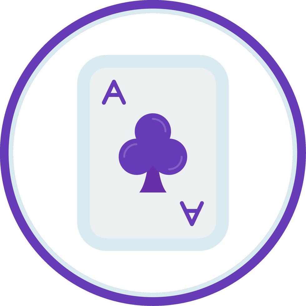 Clubs Flat Circle Uni Icon vector