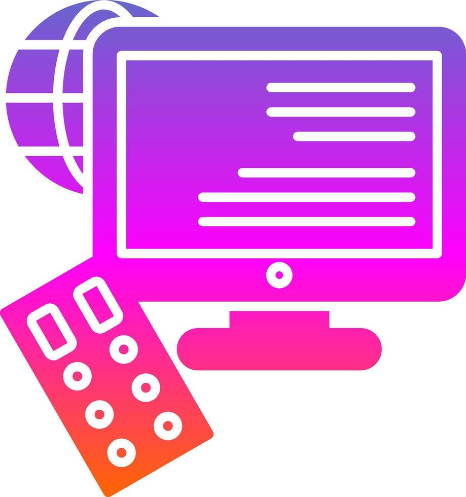 Remote Access Glyph Gradient Icon vector