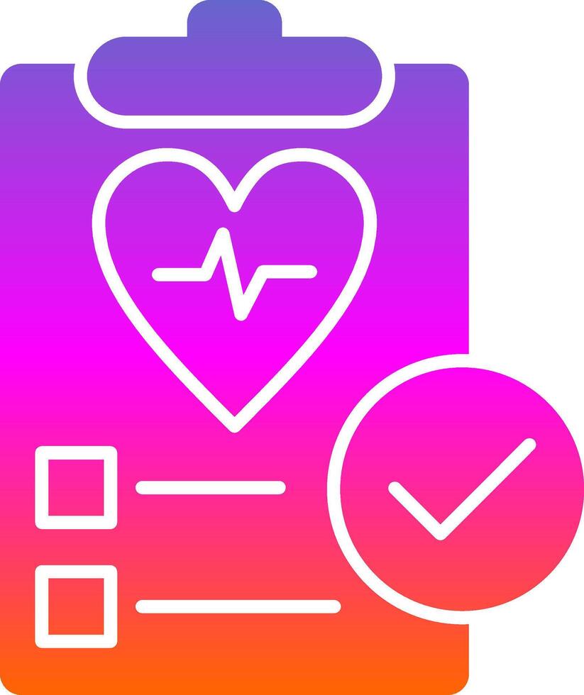 Health Check Glyph Gradient Icon vector