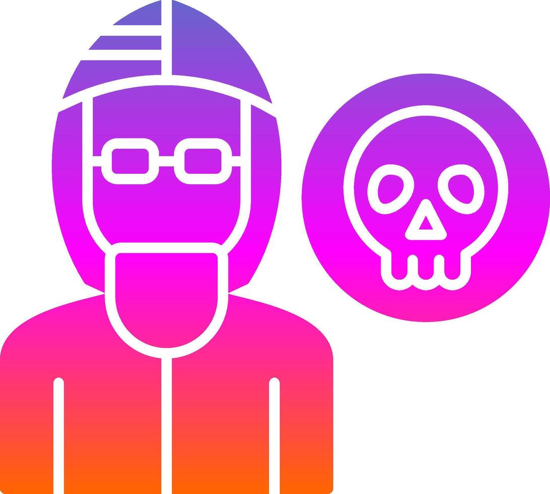 Robber Glyph Gradient Icon vector