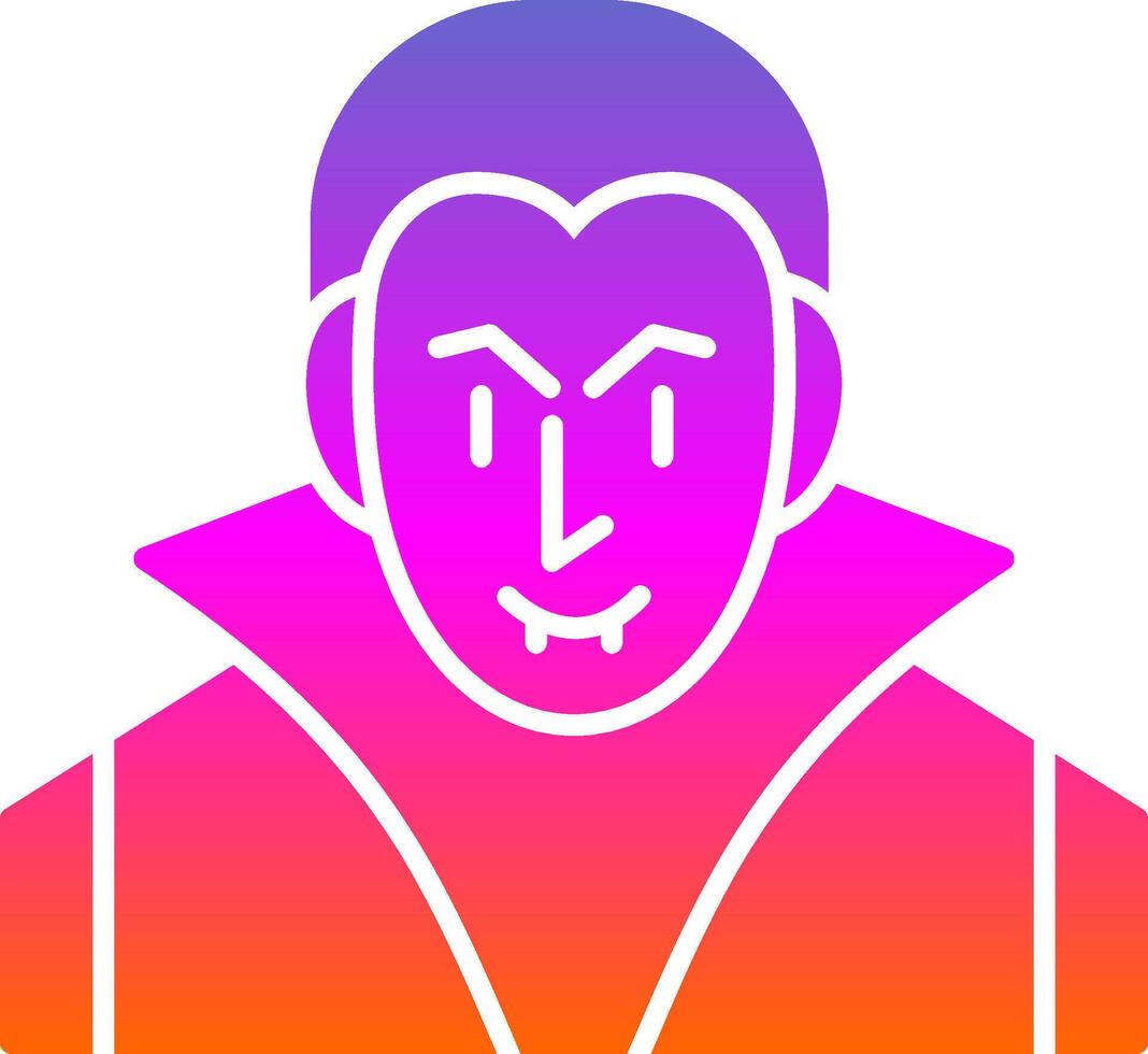 Evil Glyph Gradient Icon vector