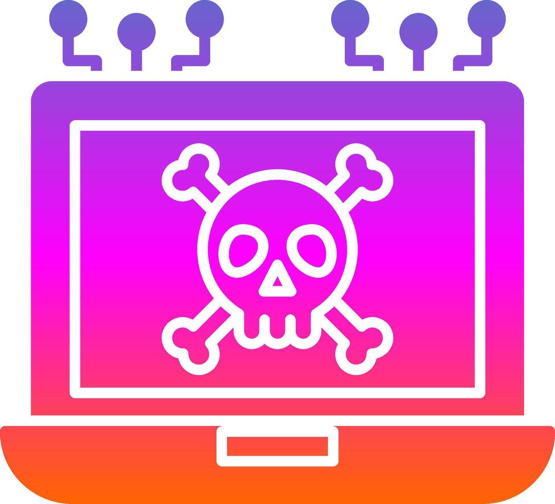 Dead Glyph Gradient Icon vector