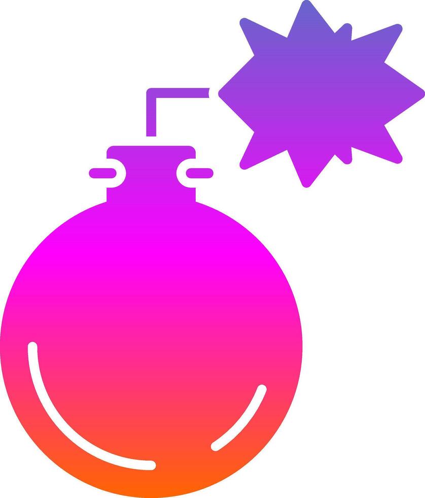 Bomb Glyph Gradient Icon vector