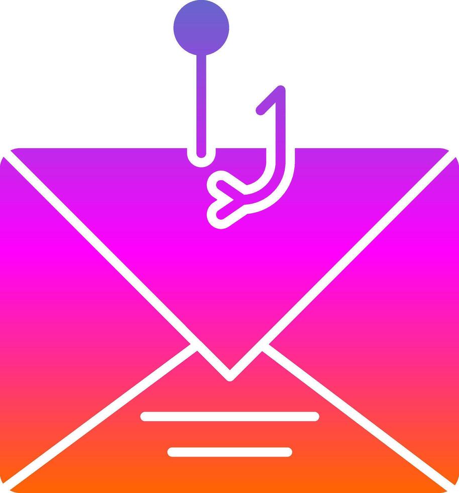 Phishing Glyph Gradient Icon vector