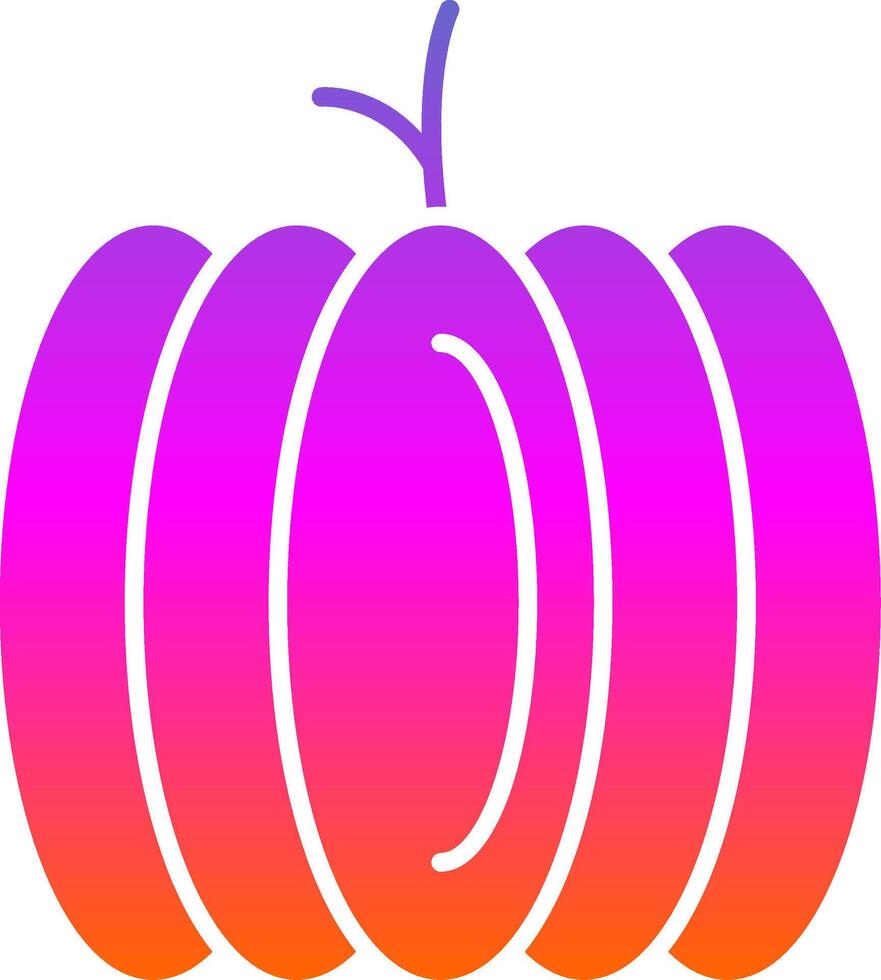 Pumpkin Glyph Gradient Icon vector