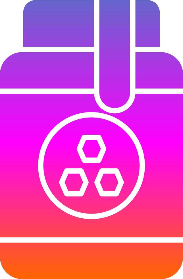 Honey Jar Glyph Gradient Icon vector
