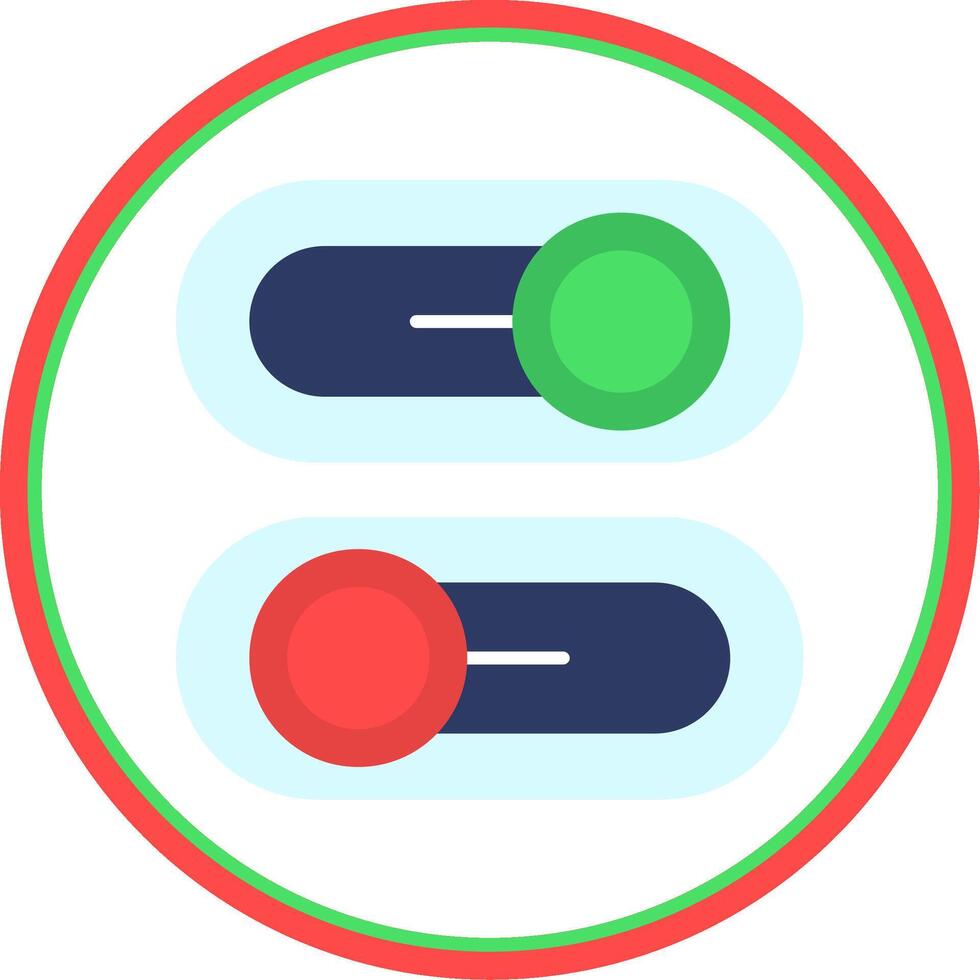 Switch Flat Circle Uni Icon vector