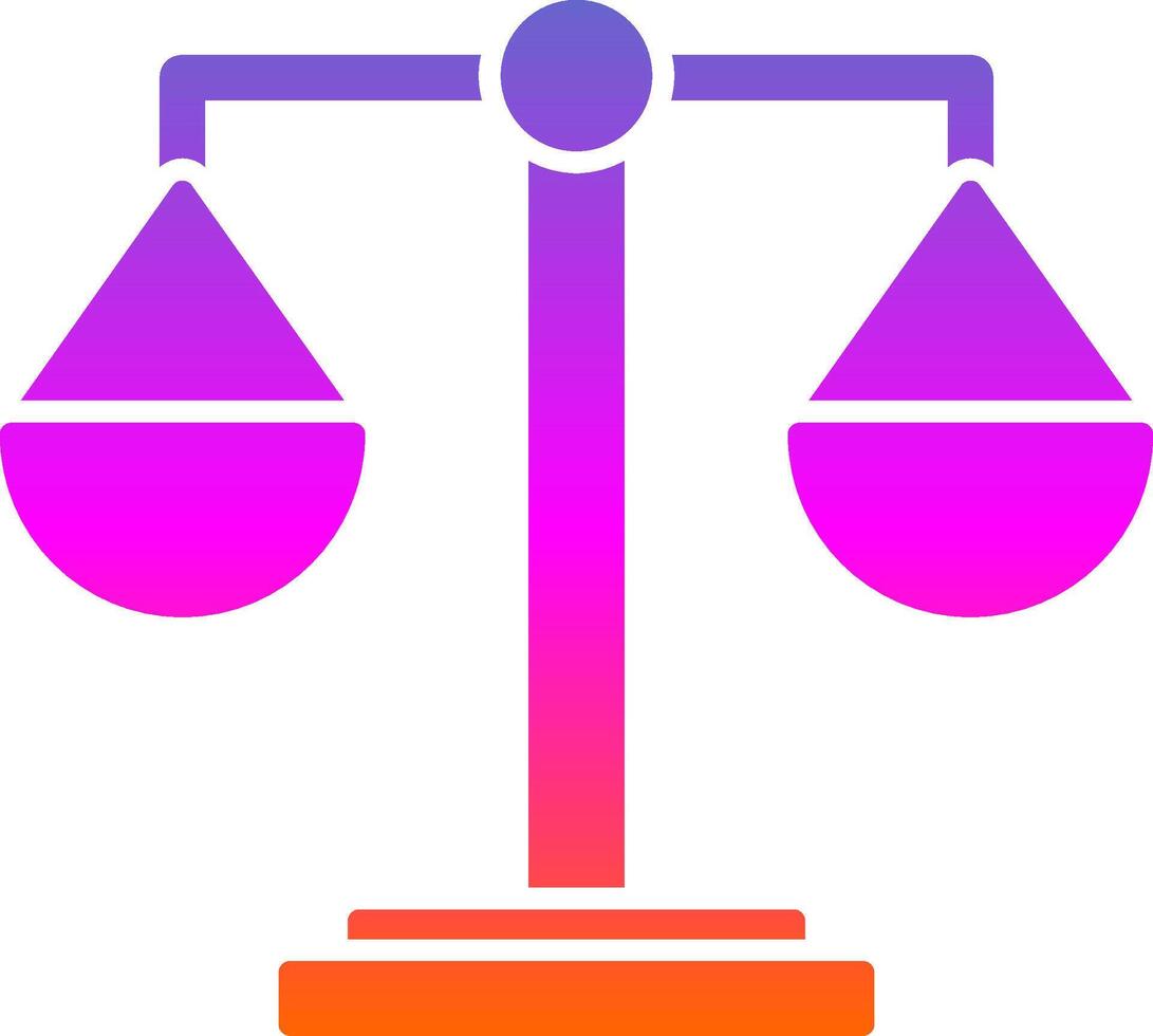 Balance Glyph Gradient Icon vector