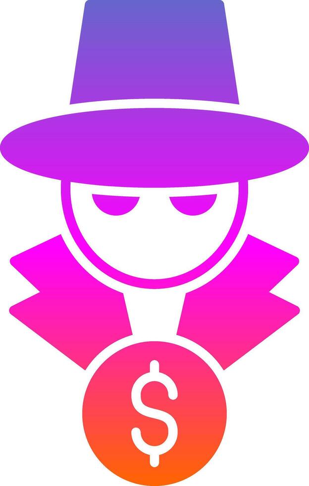 Fraud Glyph Gradient Icon vector