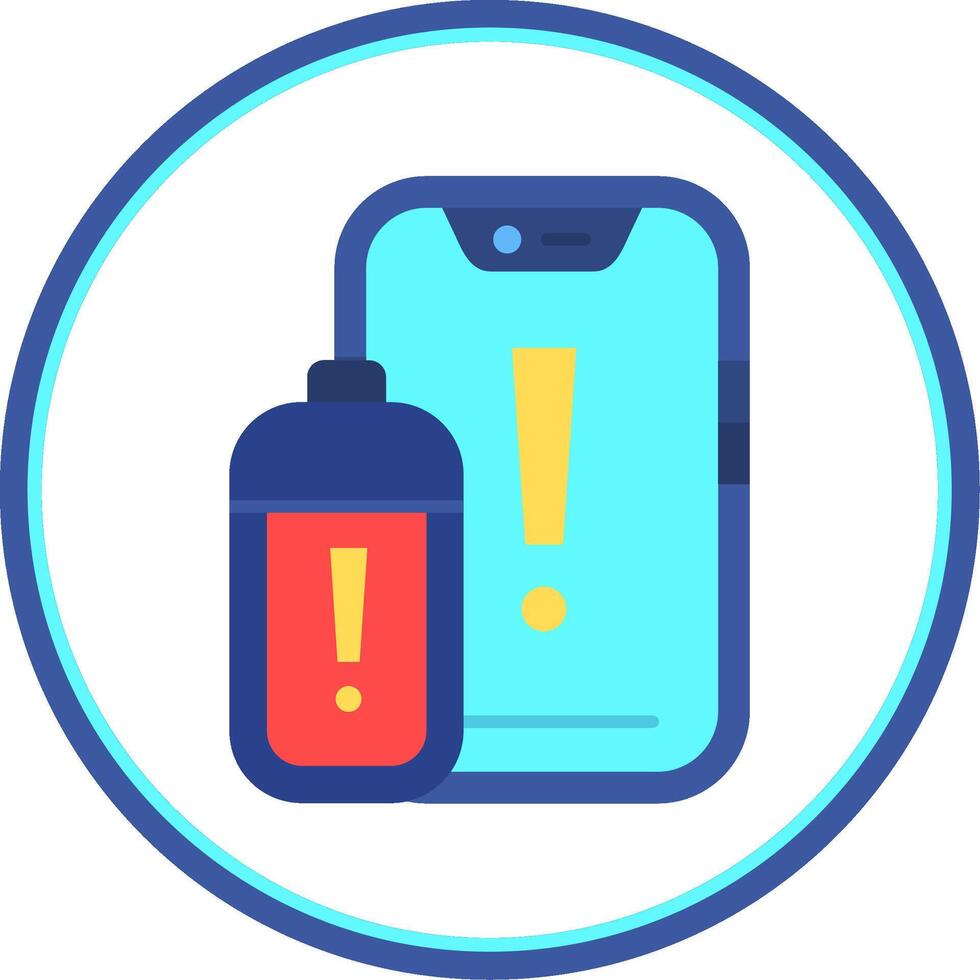 Battery Flat Circle Uni Icon vector