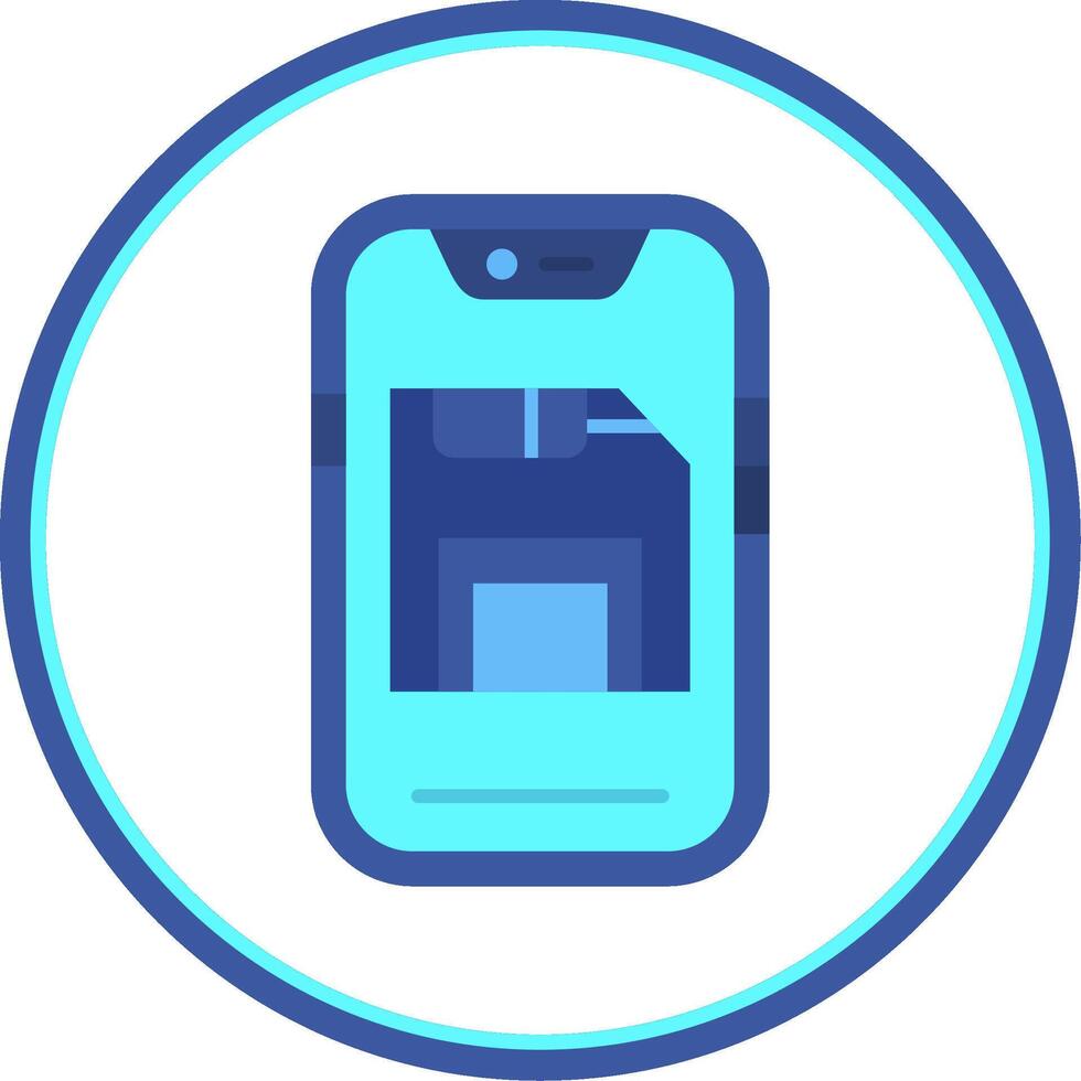 Save Flat Circle Uni Icon vector