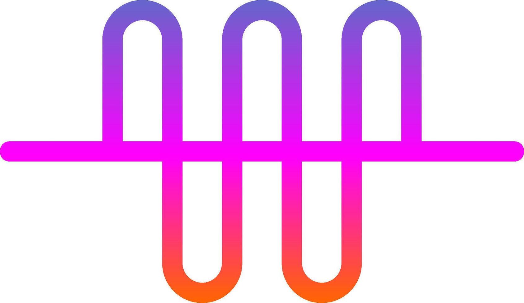 Audio Wave Glyph Gradient Icon vector
