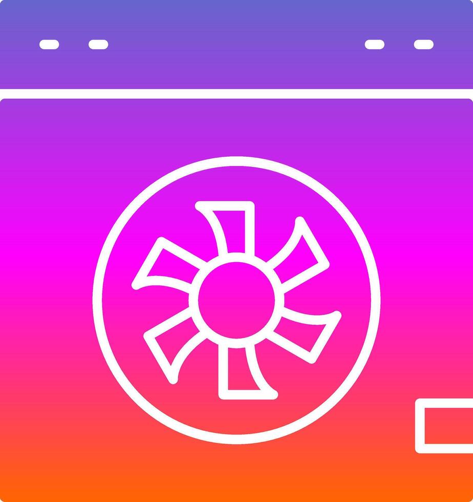 Cooler Glyph Gradient Icon vector