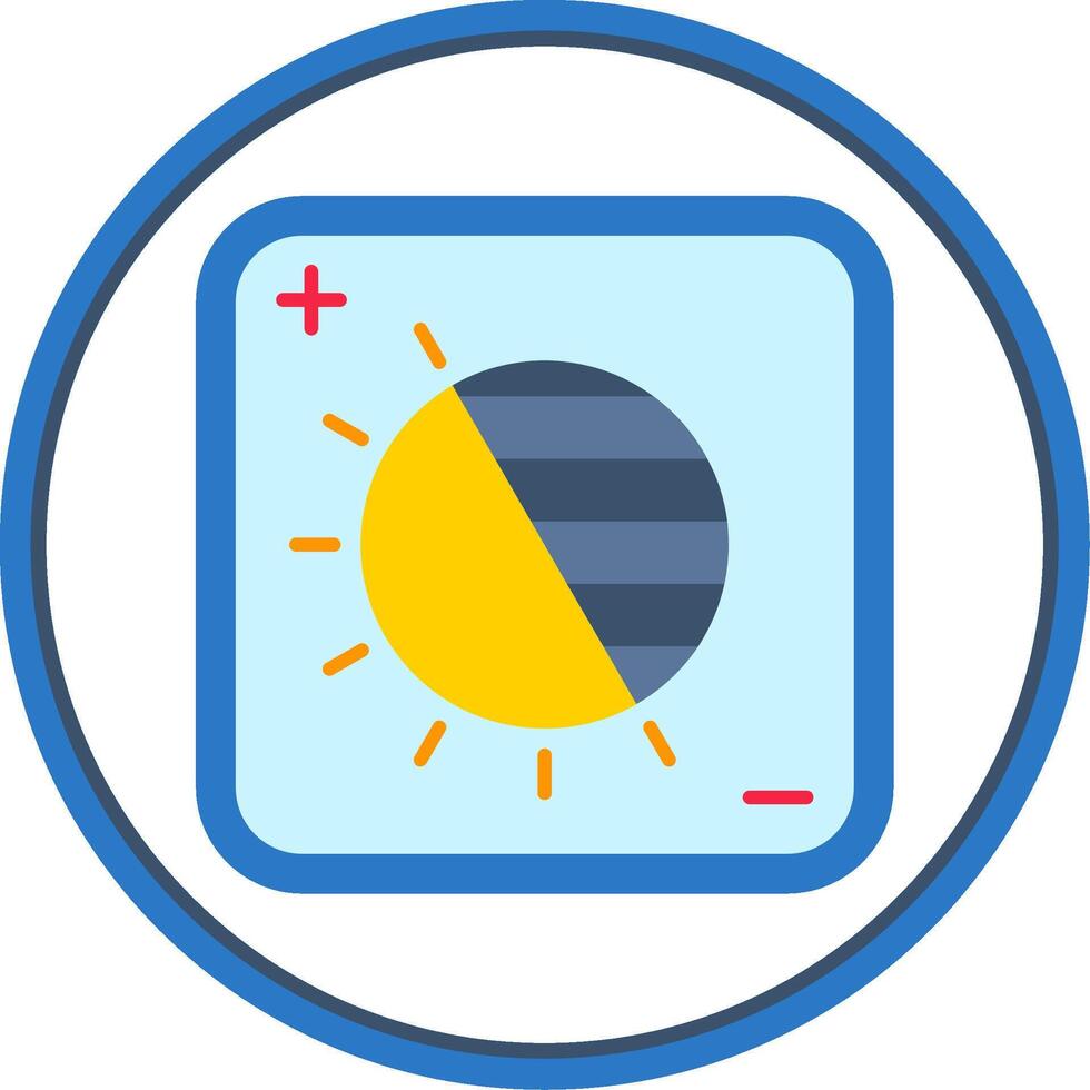 Exposure Flat Circle Uni Icon vector