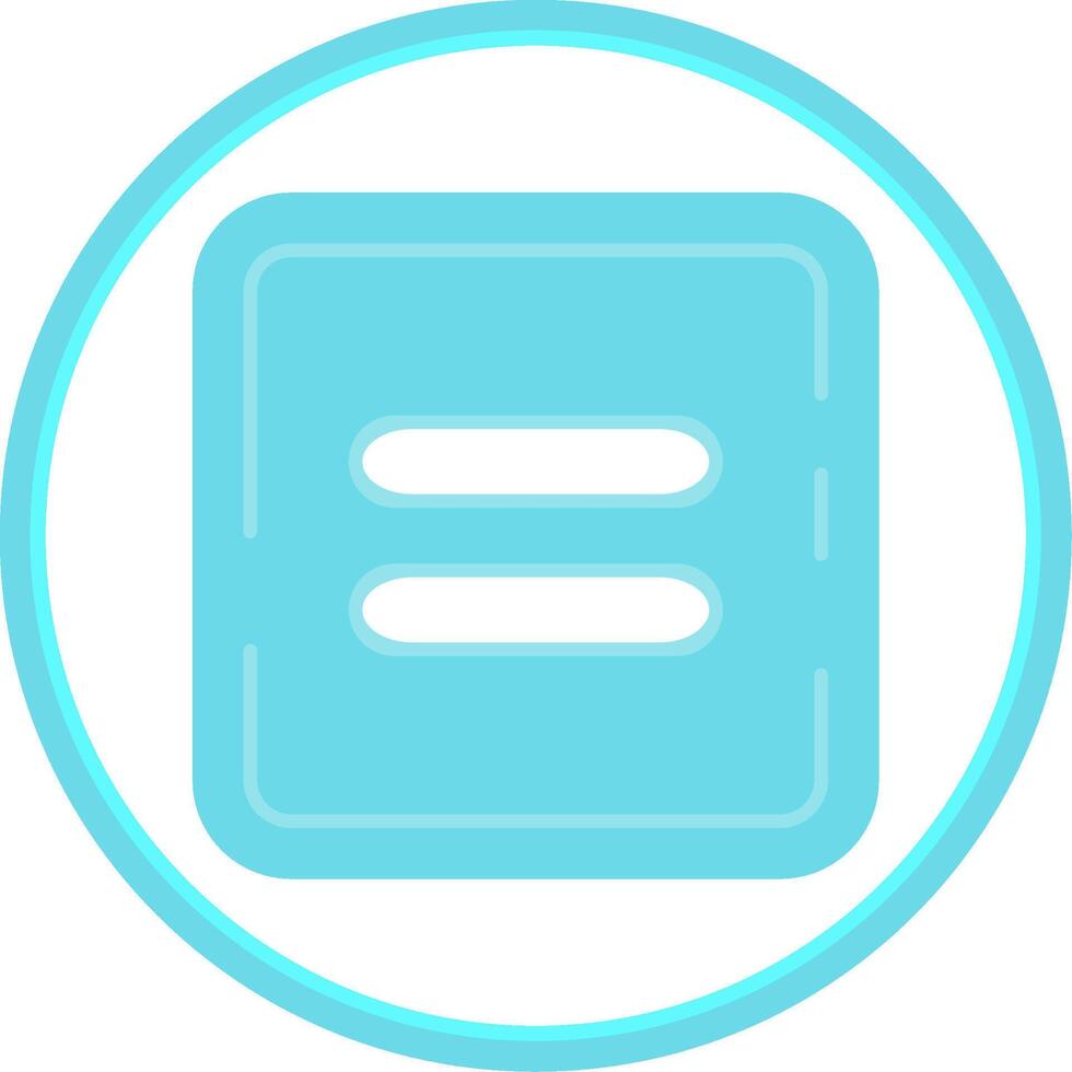 Equal Flat Circle Uni Icon vector