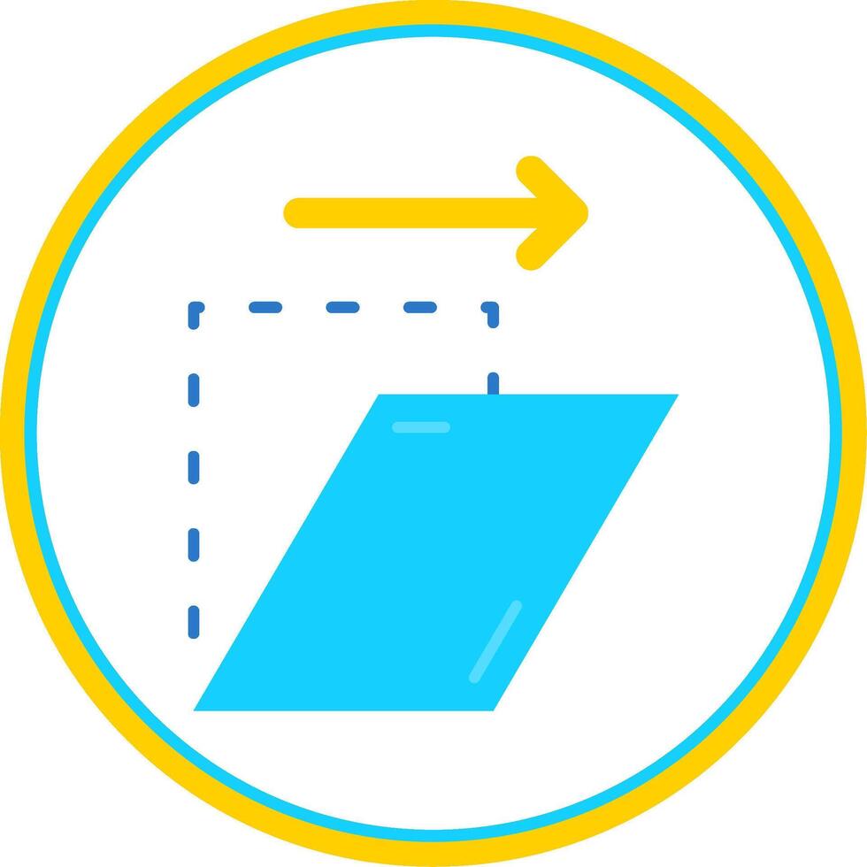Shear Flat Circle Uni Icon vector