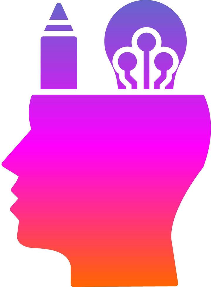 Designer Glyph Gradient Icon vector