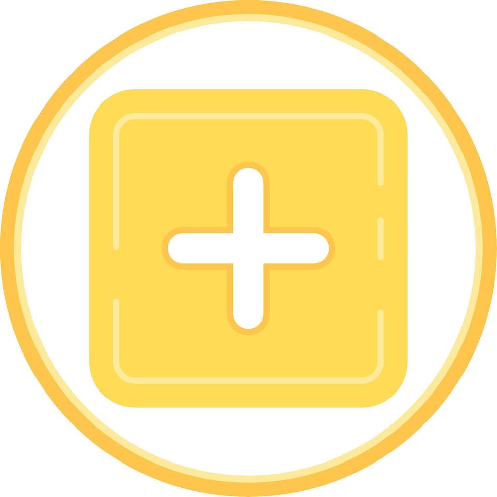 Plus Flat Circle Uni Icon vector