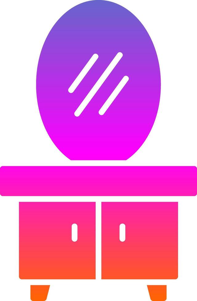 Dressing Table Glyph Gradient Icon vector