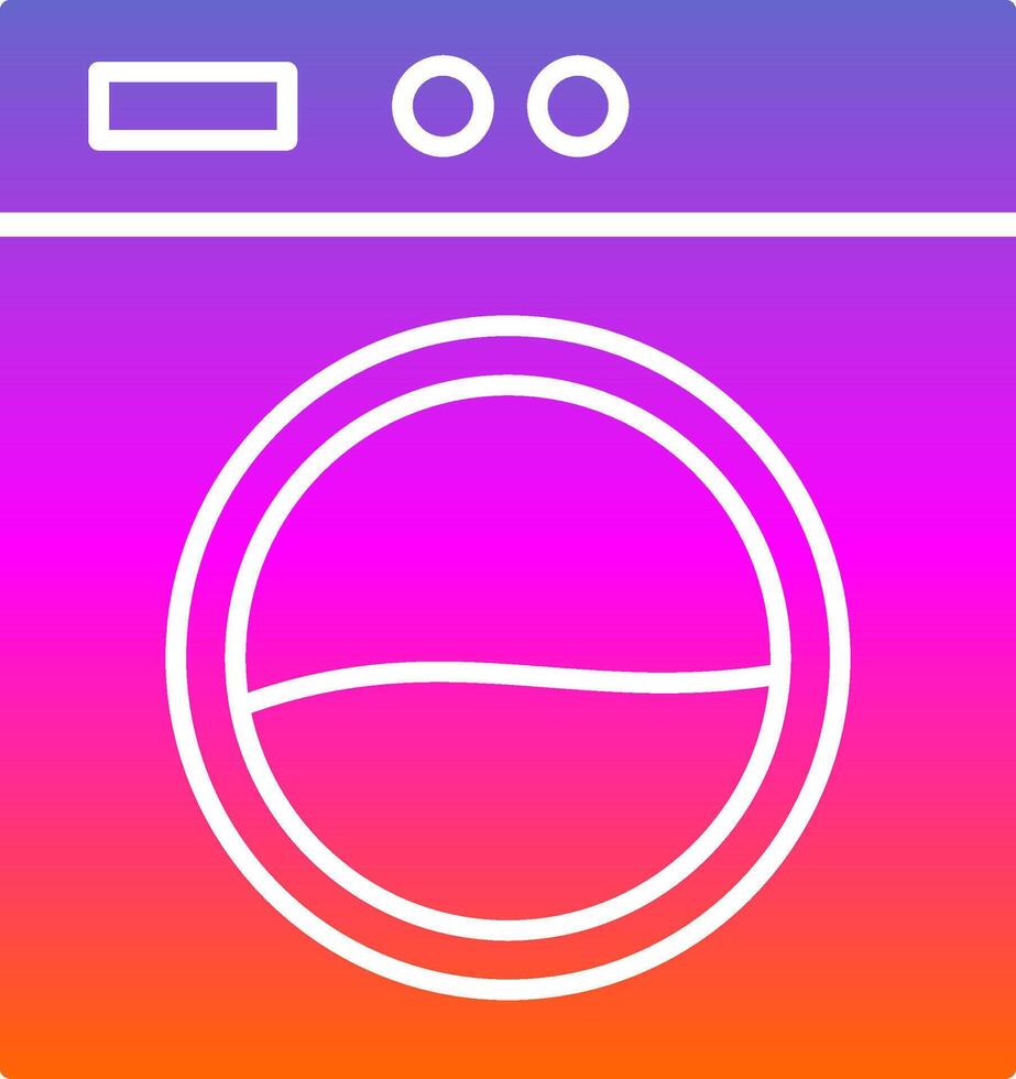 Laundry Machine Glyph Gradient Icon vector