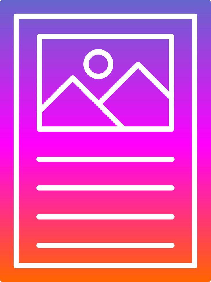 Poster Design Glyph Gradient Icon vector