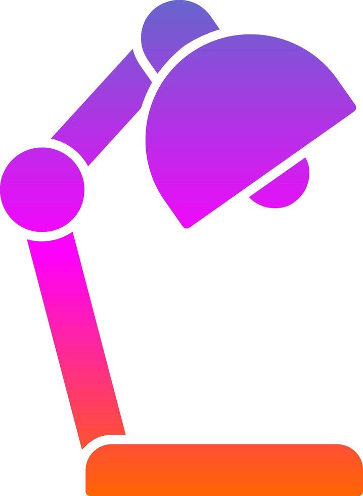 Desk Lamp Glyph Gradient Icon vector
