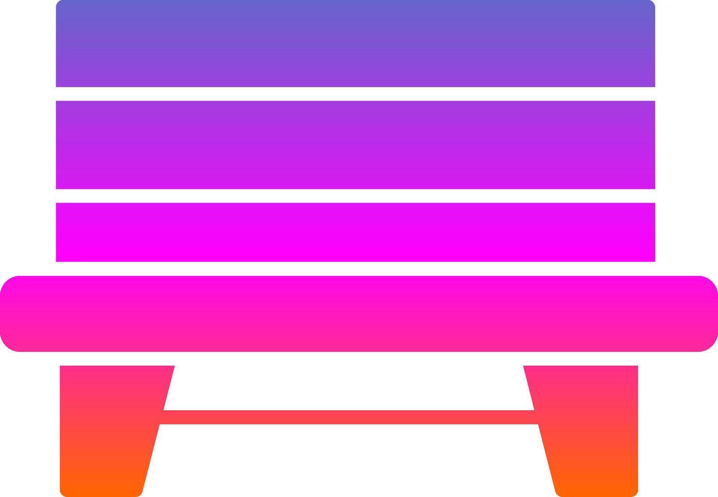 Bench Glyph Gradient Icon vector