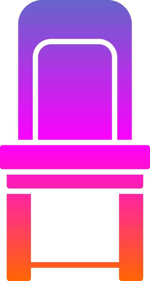 Dining Chair Glyph Gradient Icon vector