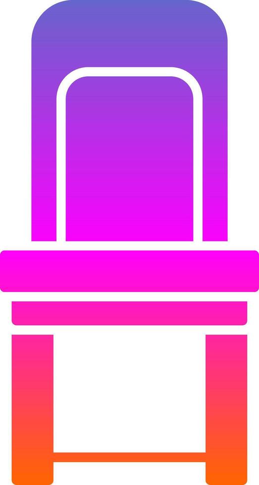 Dining Chair Glyph Gradient Icon vector