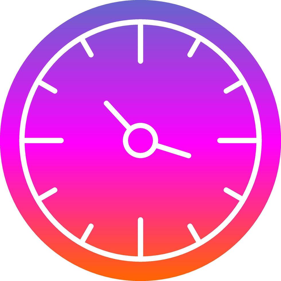 Clock Glyph Gradient Icon vector