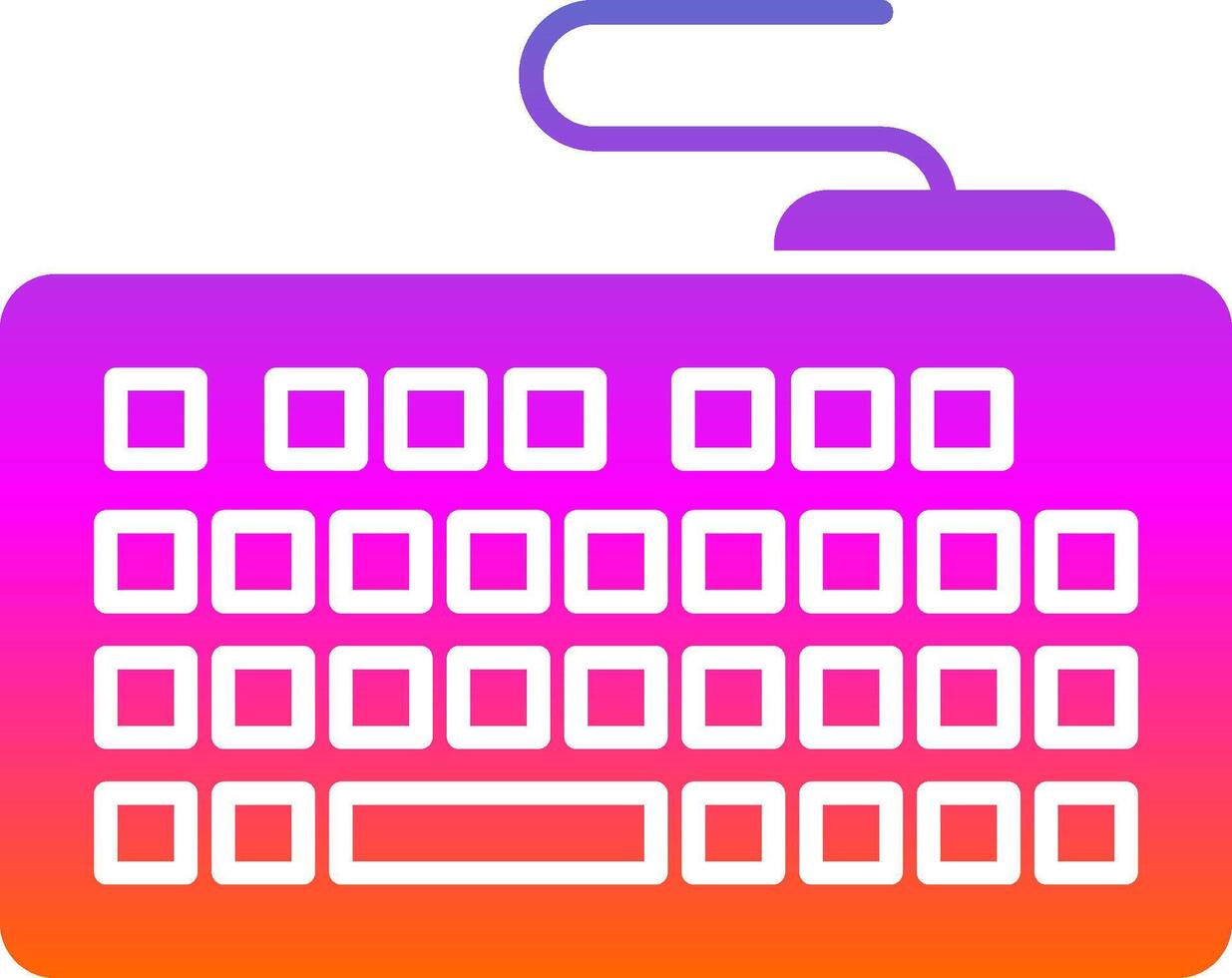Keyword Glyph Gradient Icon vector