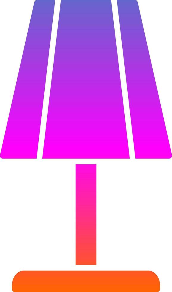 Table Lamp Glyph Gradient Icon vector