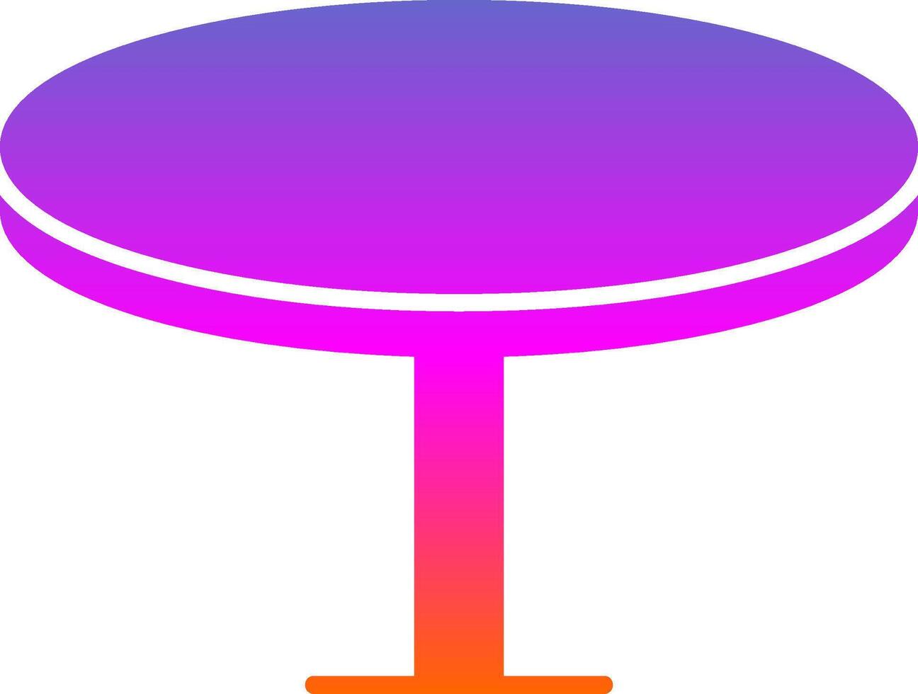Round Table Glyph Gradient Icon vector